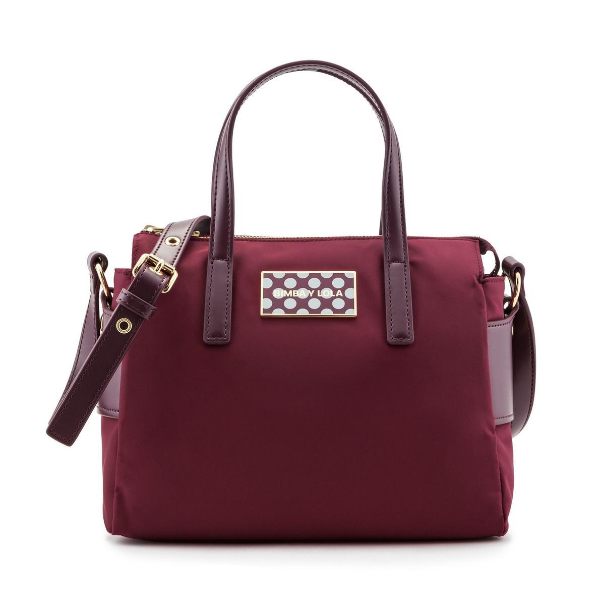 Rebajas 2016, Bimba y Lola, mini tote burdeos con lunares (68€)