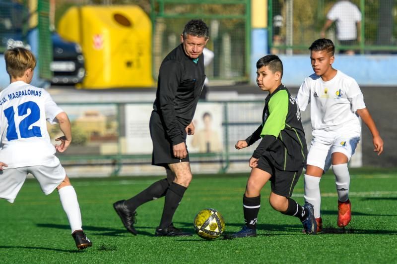 25-01-20  DEPORTES. CAMPOS DE FUTBOL DE LA ZONA DEPORTIVA DEL PARQUE SUR EN  MASPALOMAS. MASPALOMAS. SAN BARTOLOME DE TIRAJANA.  Maspalomas-Carrizal (alevines).  Fotos: Juan Castro.  | 25/01/2020 | Fotógrafo: Juan Carlos Castro