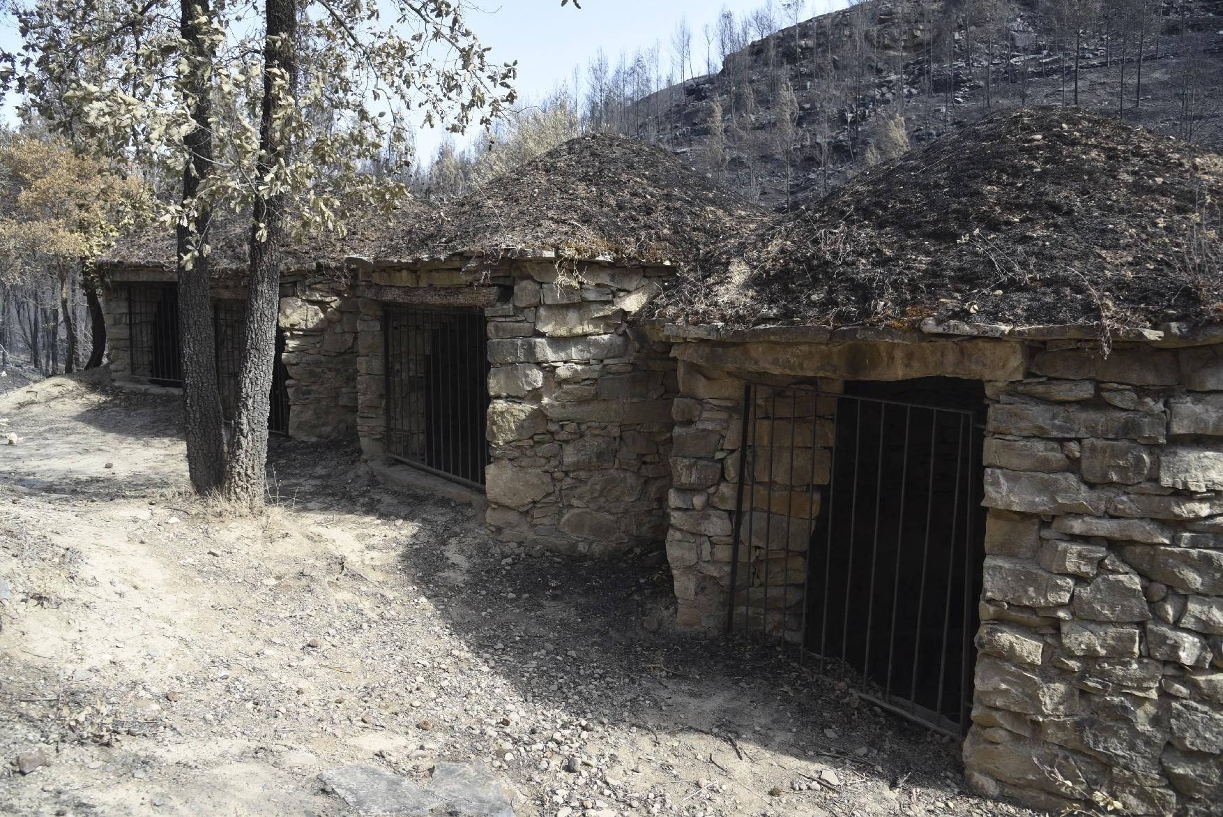 Així ha afectat el foc les tines de la Vall del Flequer