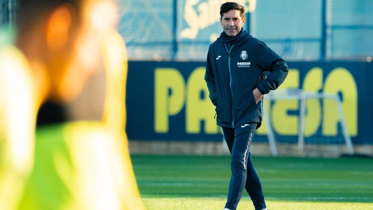 Marcelino, en la última sesión de entrenamiento antes de visitar al Sevilla