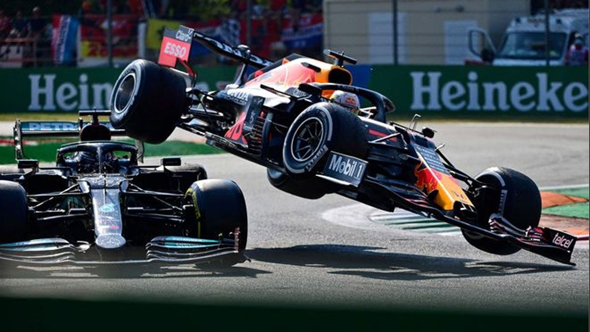 El accidente de Monza dejó fuera de combate a Verstappen y Hamilton