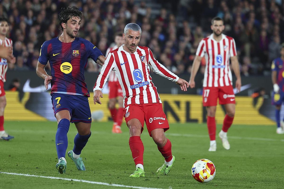 Griezmann, durante el partido contra el Barça