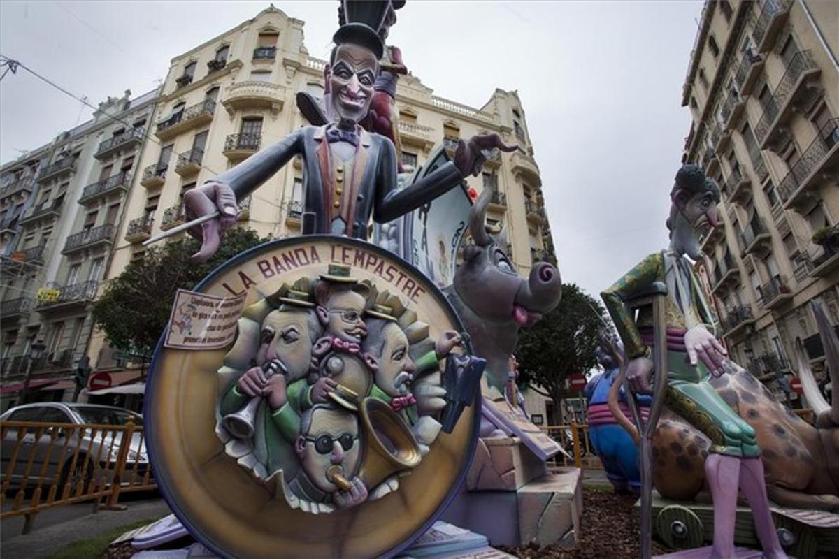 Falla del 2011 amb Camps, Carlos Fabra i imputats de la xarxa ’Gürtel’.