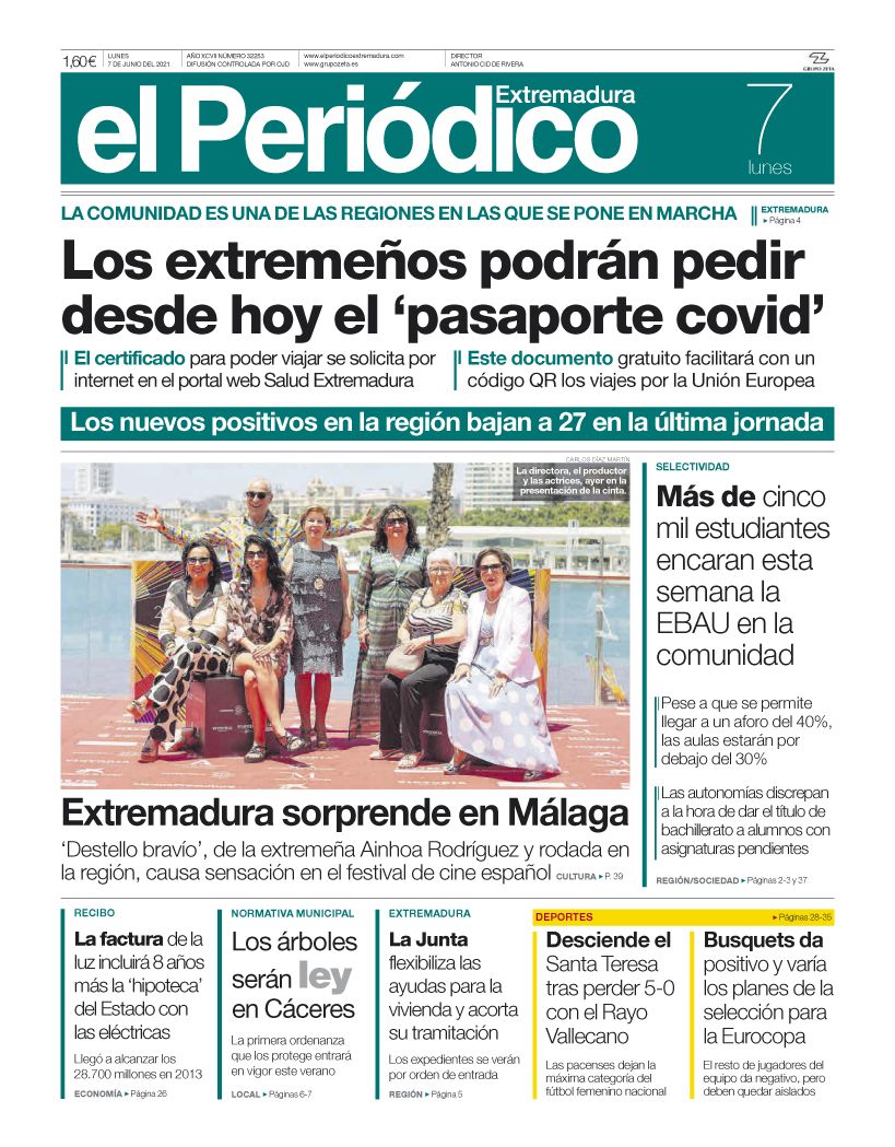 Consulta la portada correspondiente al día 7 de junio del 2021