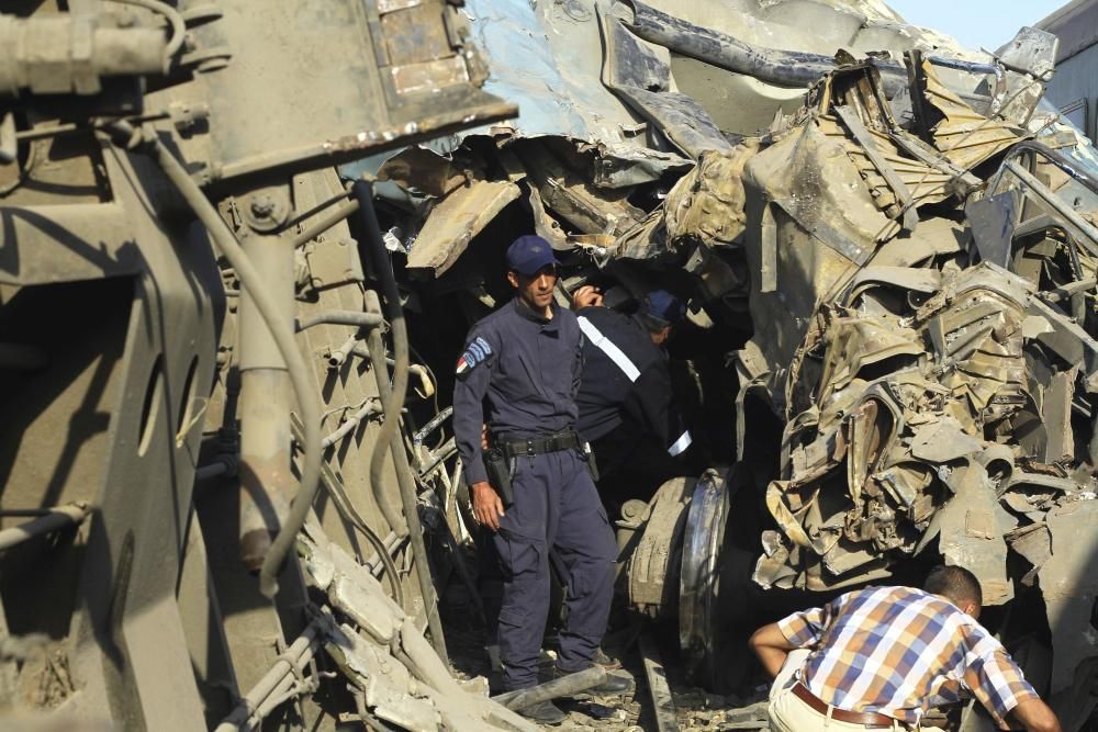 Accidente de tren en Egipto.