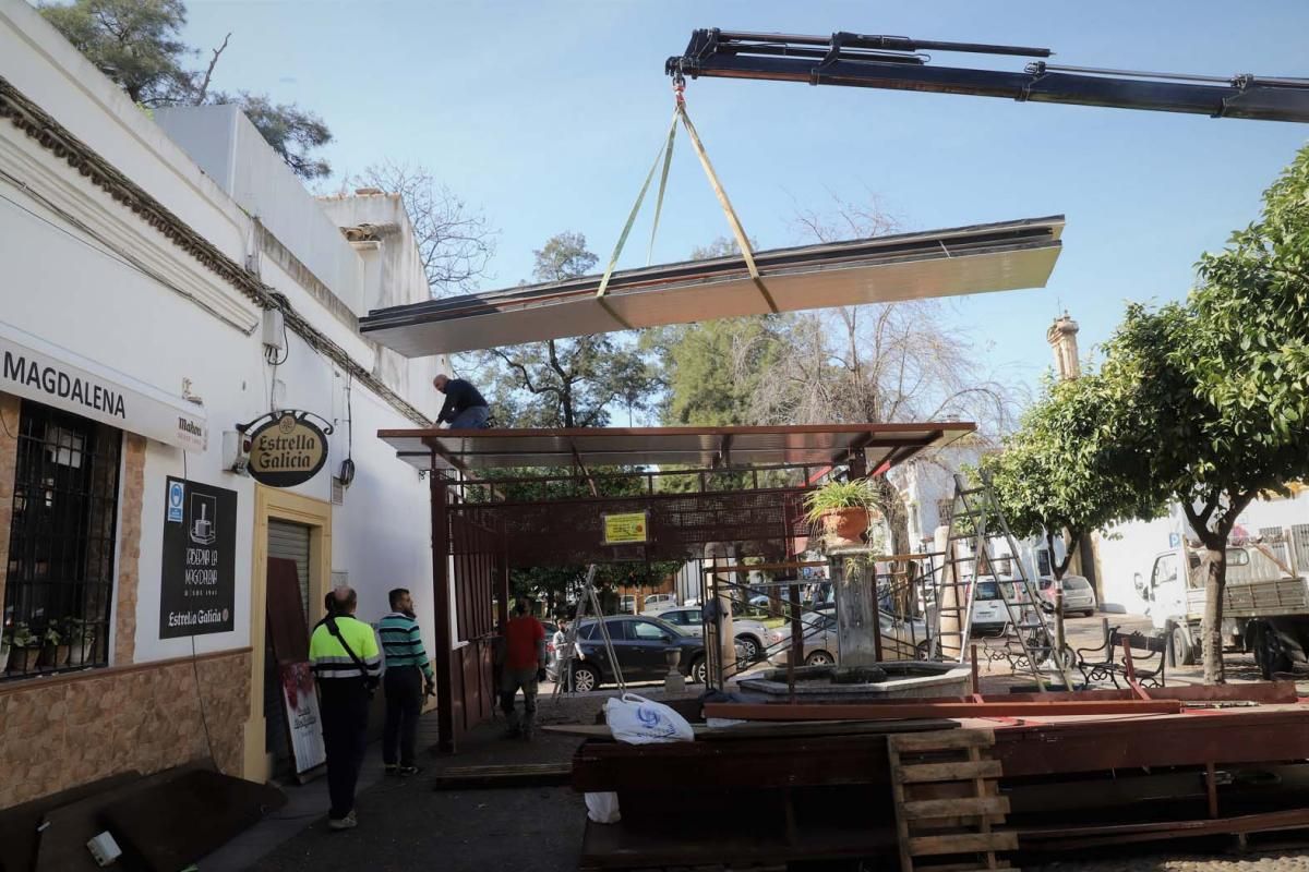 Arranca el montaje de puestos de caracoles