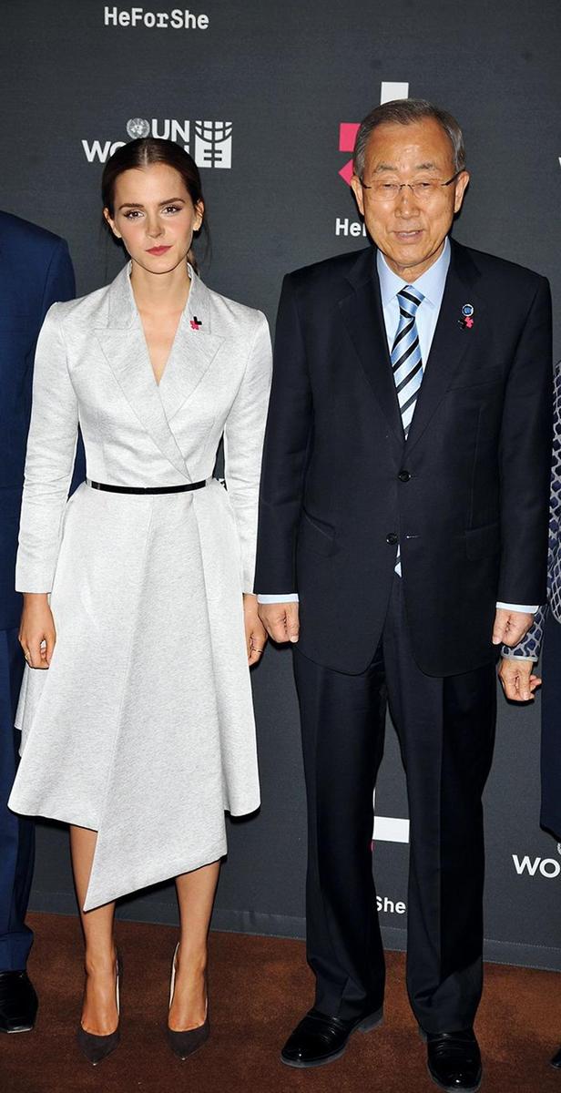 Emma Watson y  Ban Ki-moon.