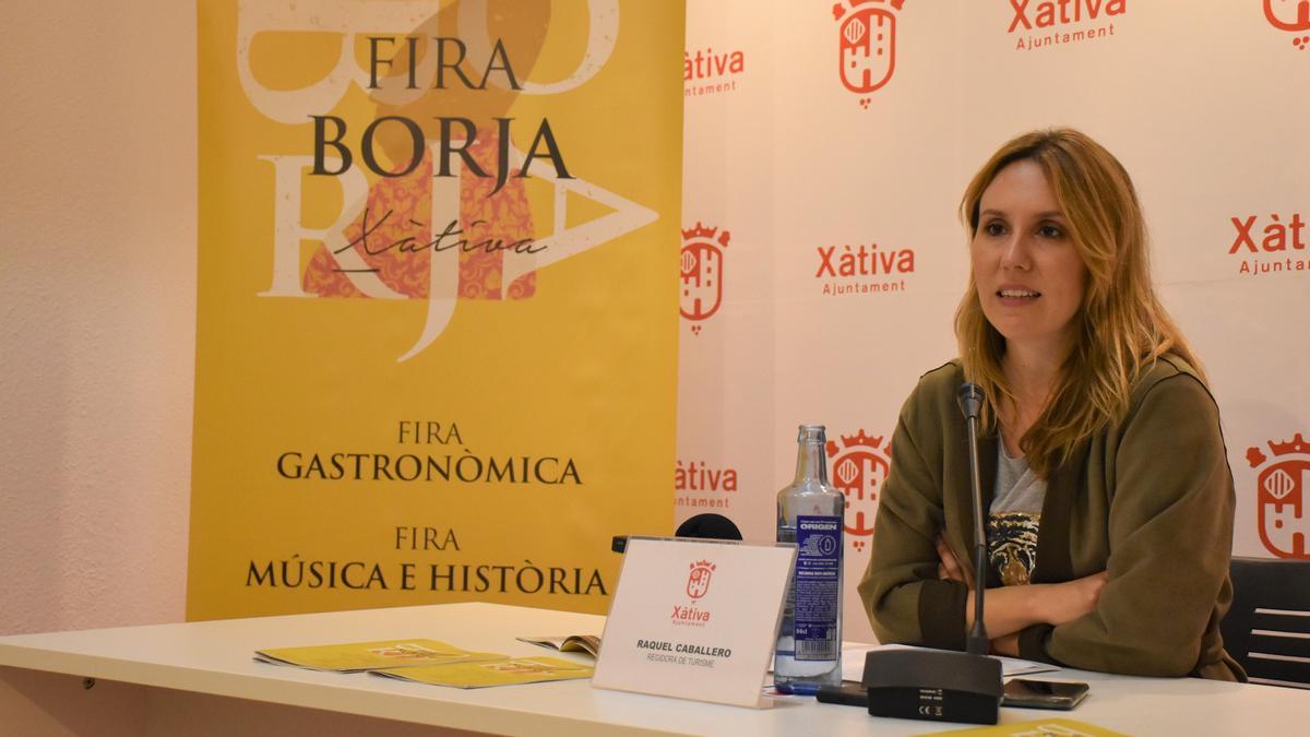 La regidora Raquel Caballero, en la presentación de la Fira Borja.