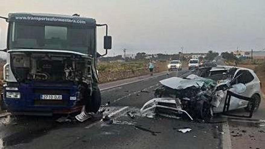 Herido grave un joven de 24 años de edad en un accidente de tráfico en Formentera