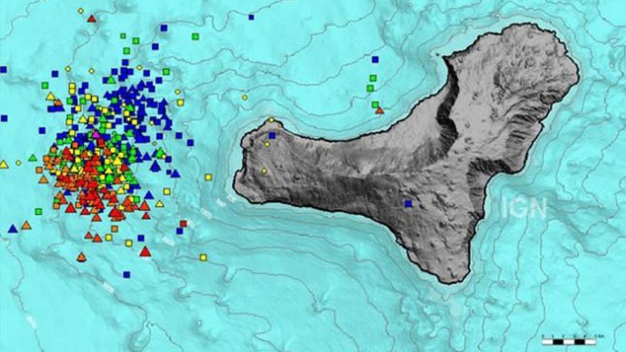 Epicentros de los seísmos de los últimos tres días