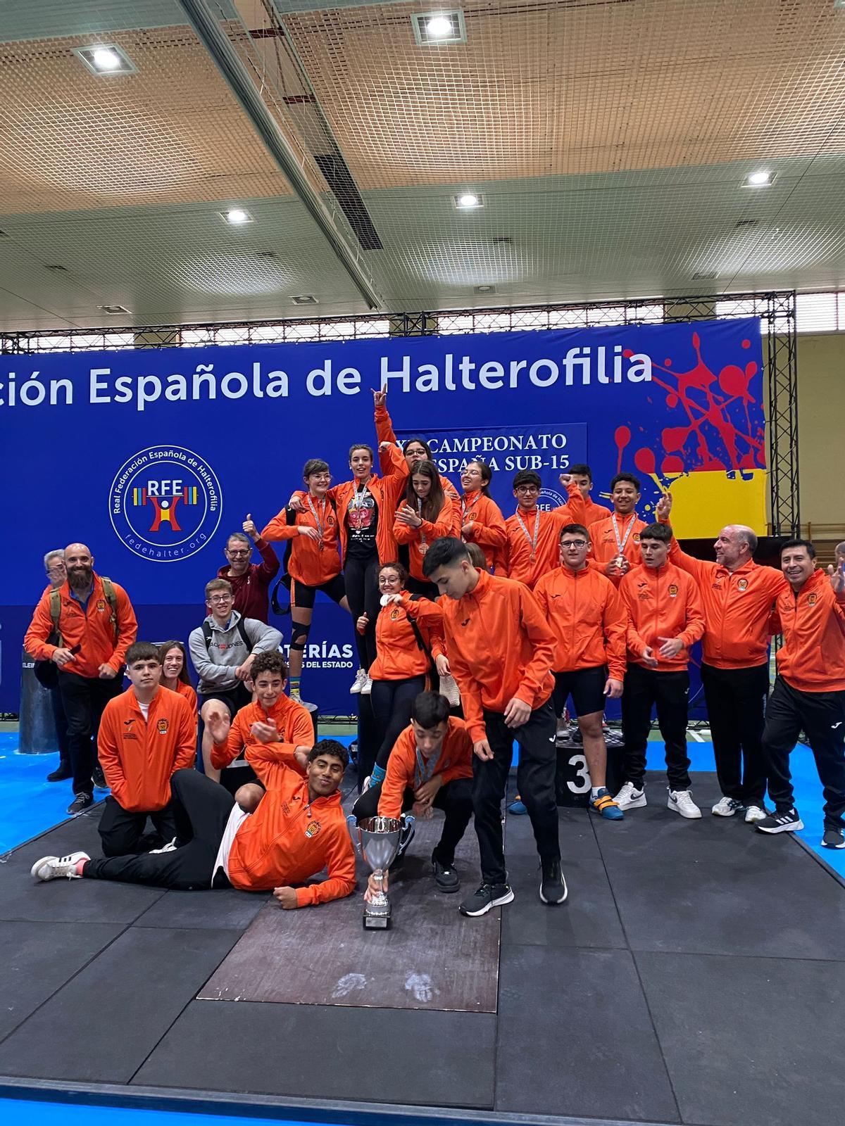Equipo de la Comunitat Valenciana participante en el Campeonato de España Sub-15 de Salamanca.