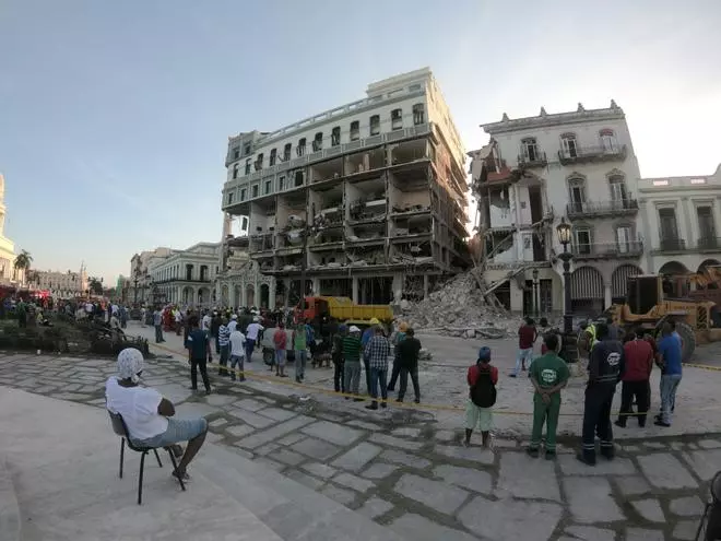 Así quedó el Hotel Saratoga tras la explosión en La Habana