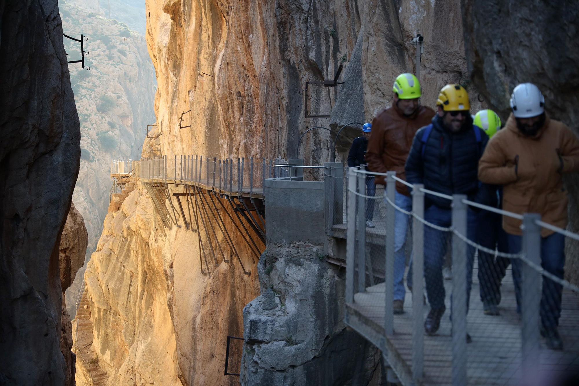 El Caminito del Rey reabre mañana su recorrido habitual tras los daños por los desprendimientos