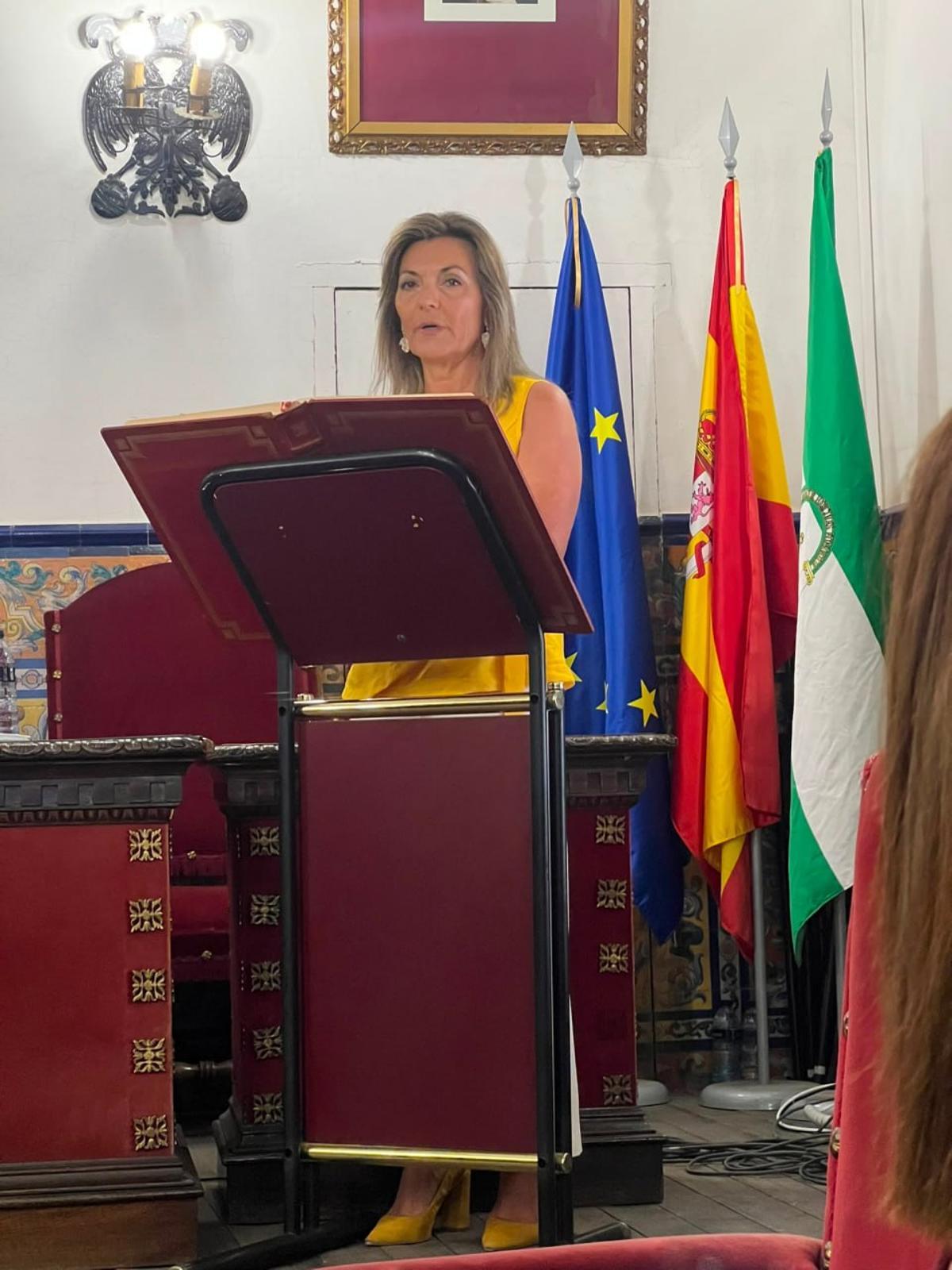 Luisa María Rodríguez, en el discurso tras la toma de posesión.