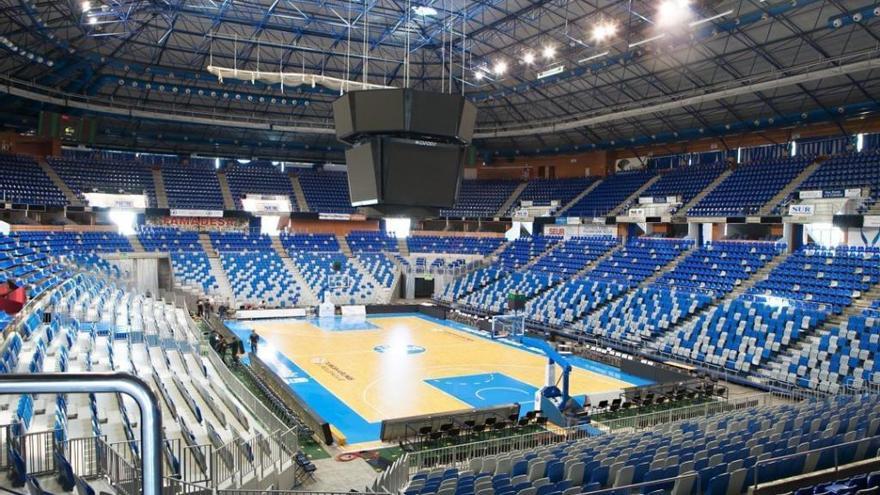 Imagen del Martín Carpena vacío, que es lo que se encontrarán este próximo sábado el Unicaja y el Baxi Manresa, en el partido de Liga.