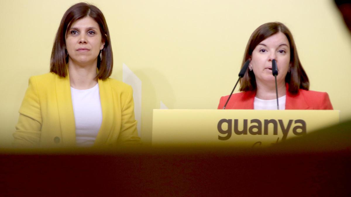 Marta Vilalta y Sara Bailac este miércoles presentando el programa electoral.