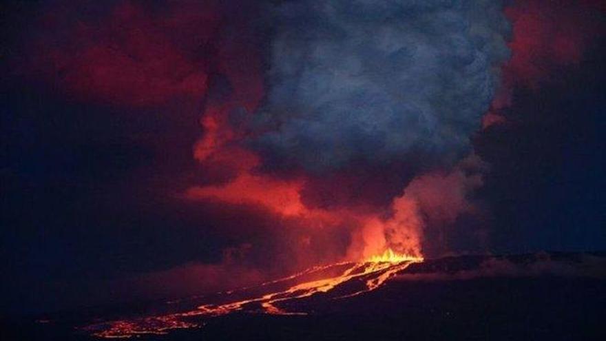 Nueva erupción del volcán La Cumbre en el archipiélago de Galápagos