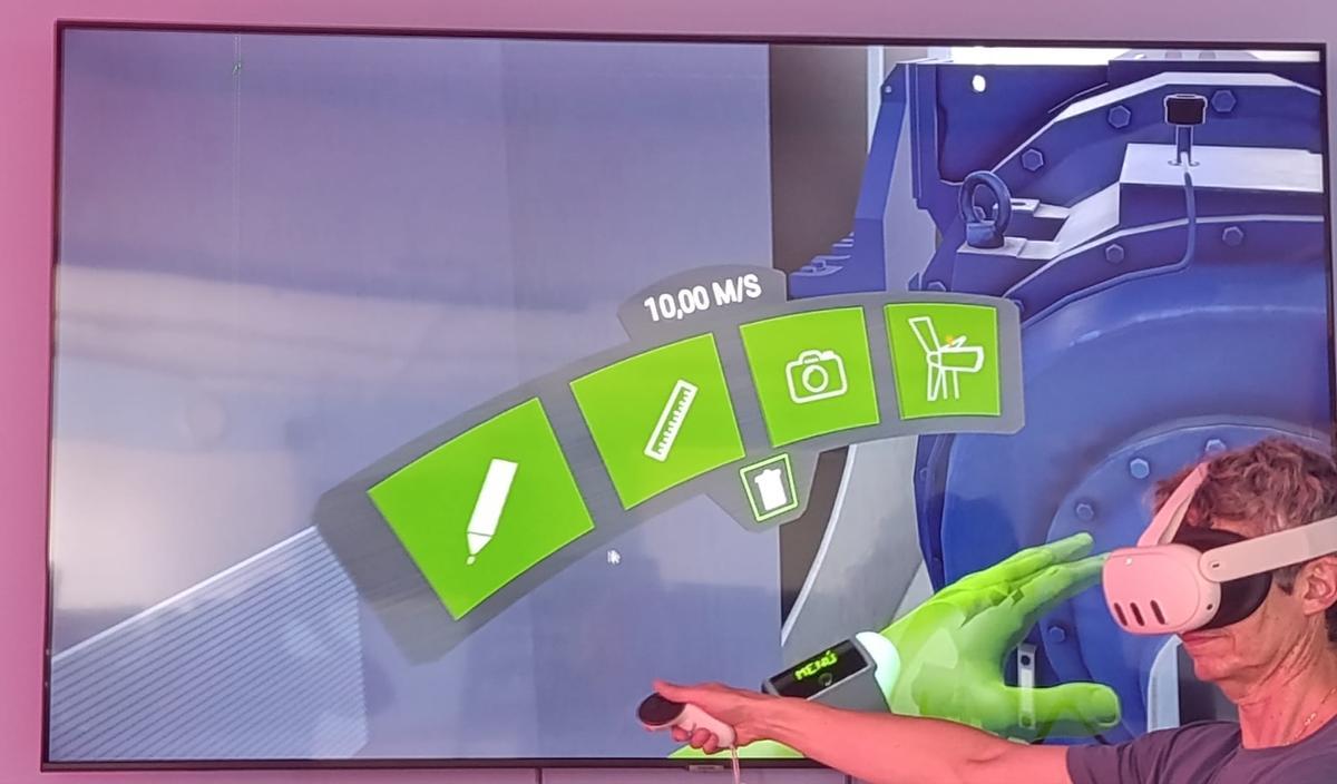 Práctica de realidad virtual en un aerogenerador