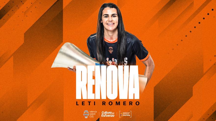 El Valencia Basket blinda a Leti Romero de &#039;taronja&#039; hasta 2026