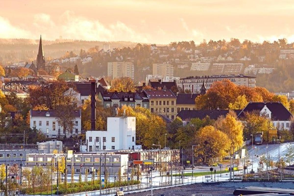 Vista del amanecer sobre Oslo.