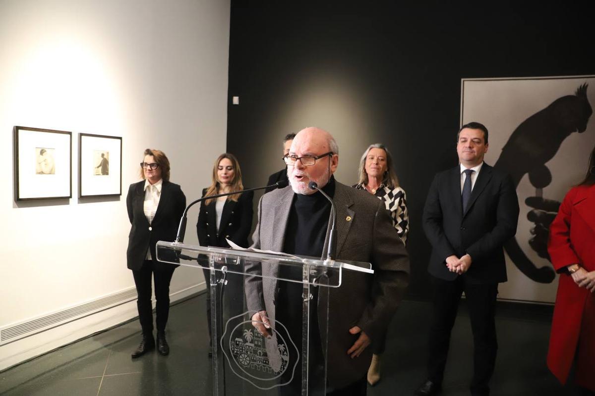 José Gálvez se dirige al público asistente.