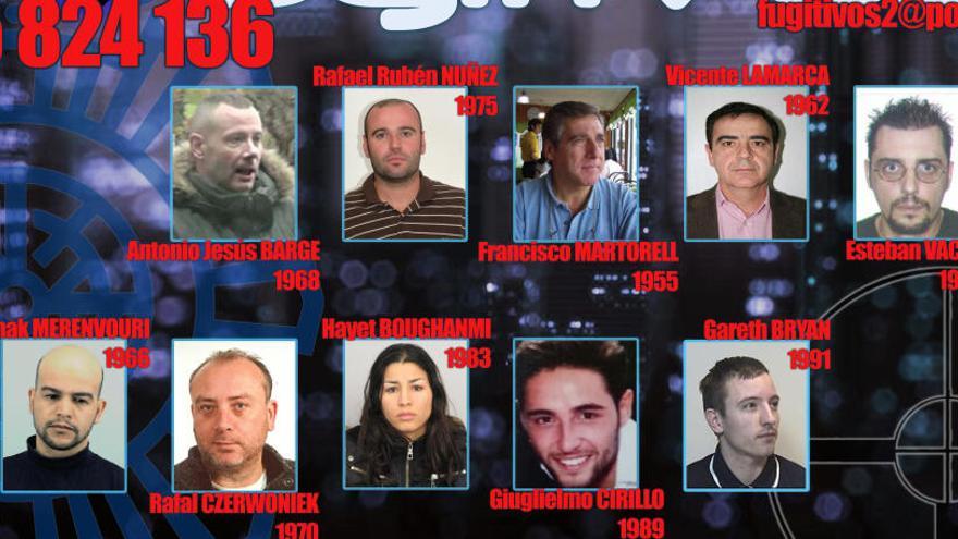 A la caza de 10 de los fugitivos más buscados, algunos de los cuales podrían estar en Alicante