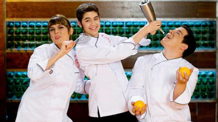 Los tres aspirantes a Masterchef.