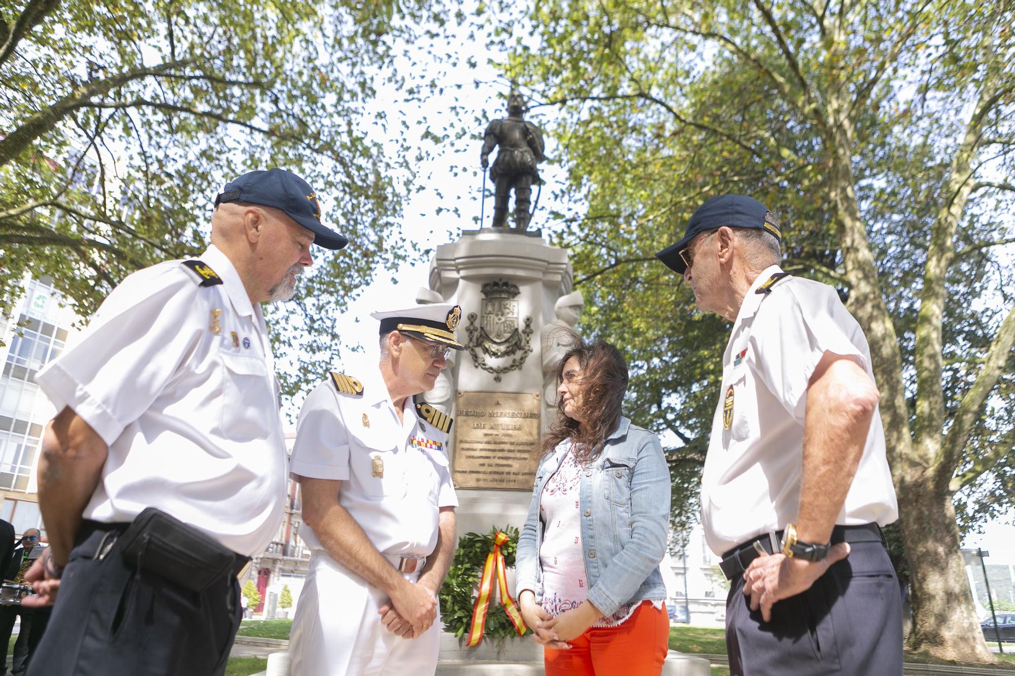 La asociación "Lepanto" de veteranos de la Armada rinde tributo al almirante avilesino Pedro Menéndez