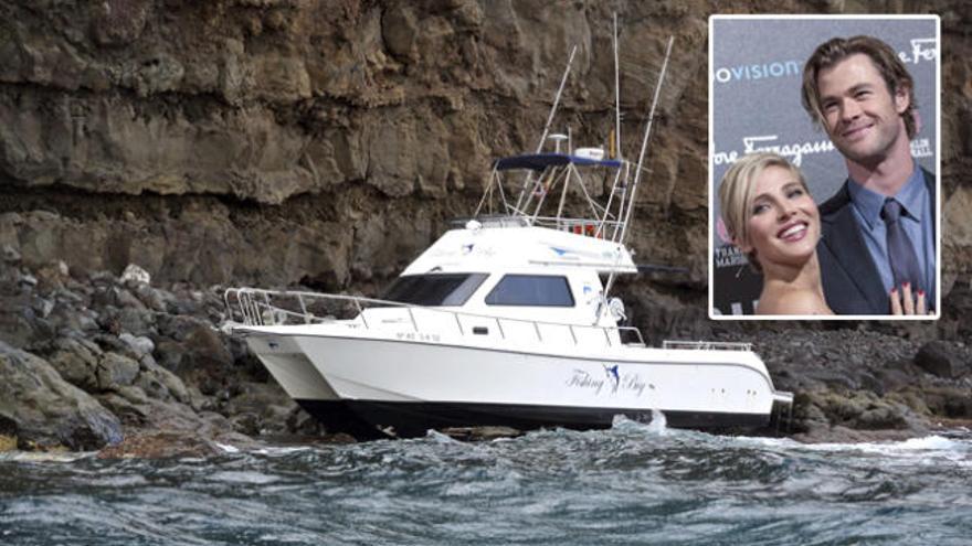 Chris Hemsworth y Elsa Pataky encallan con un yate en La Gomera