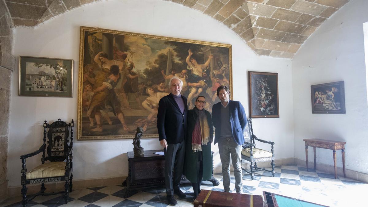 Pablo Melendo, Olivia Roussev y Harold Lombard, de Antenor Auction, en Son Verí.