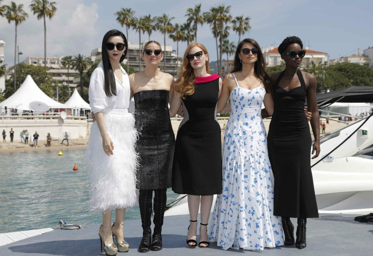Jessica Chastain, Penélope Cruz, Lupita Nyong'o, Marion Cotillard y Fan BingBing en Cannes