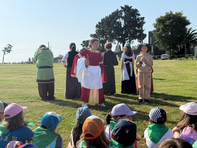 EN IMÁGENES: día de historia y convivencia entre los escolares de Llanera