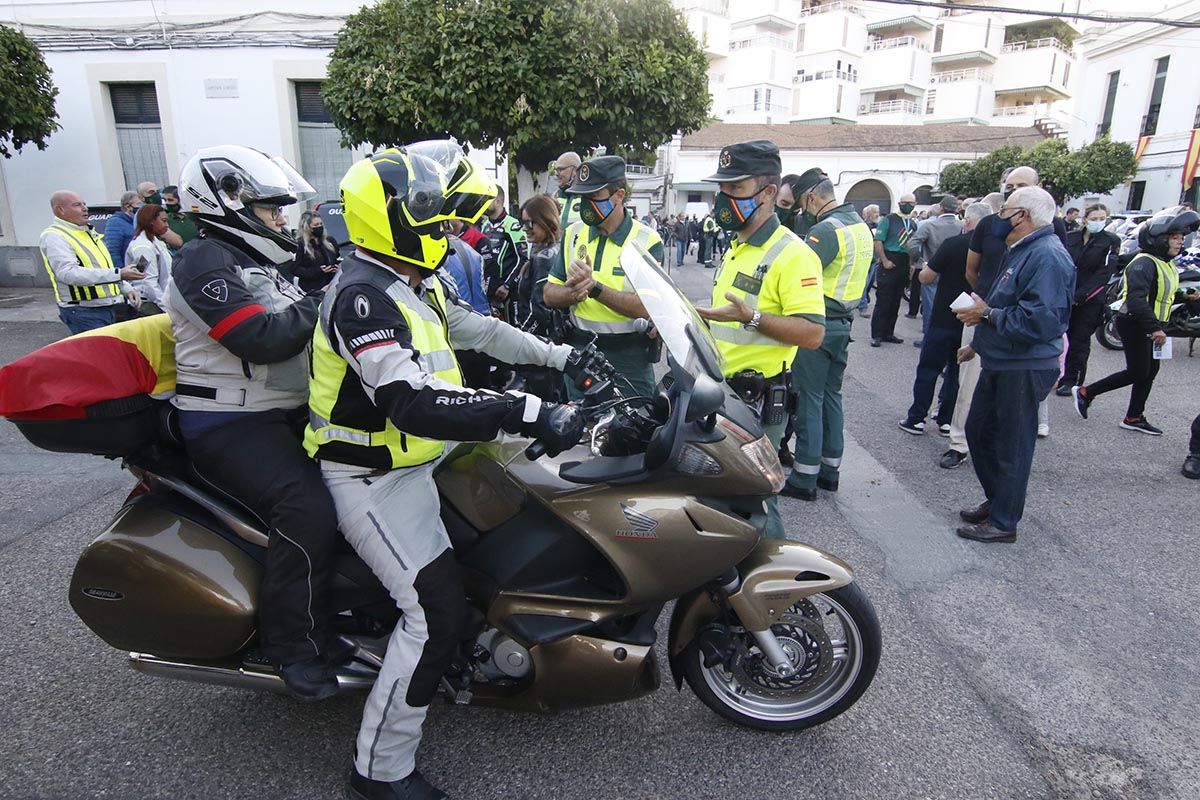 Una ruta motera solidaria por Córdoba pone fin a los actos de la Guardia Civil