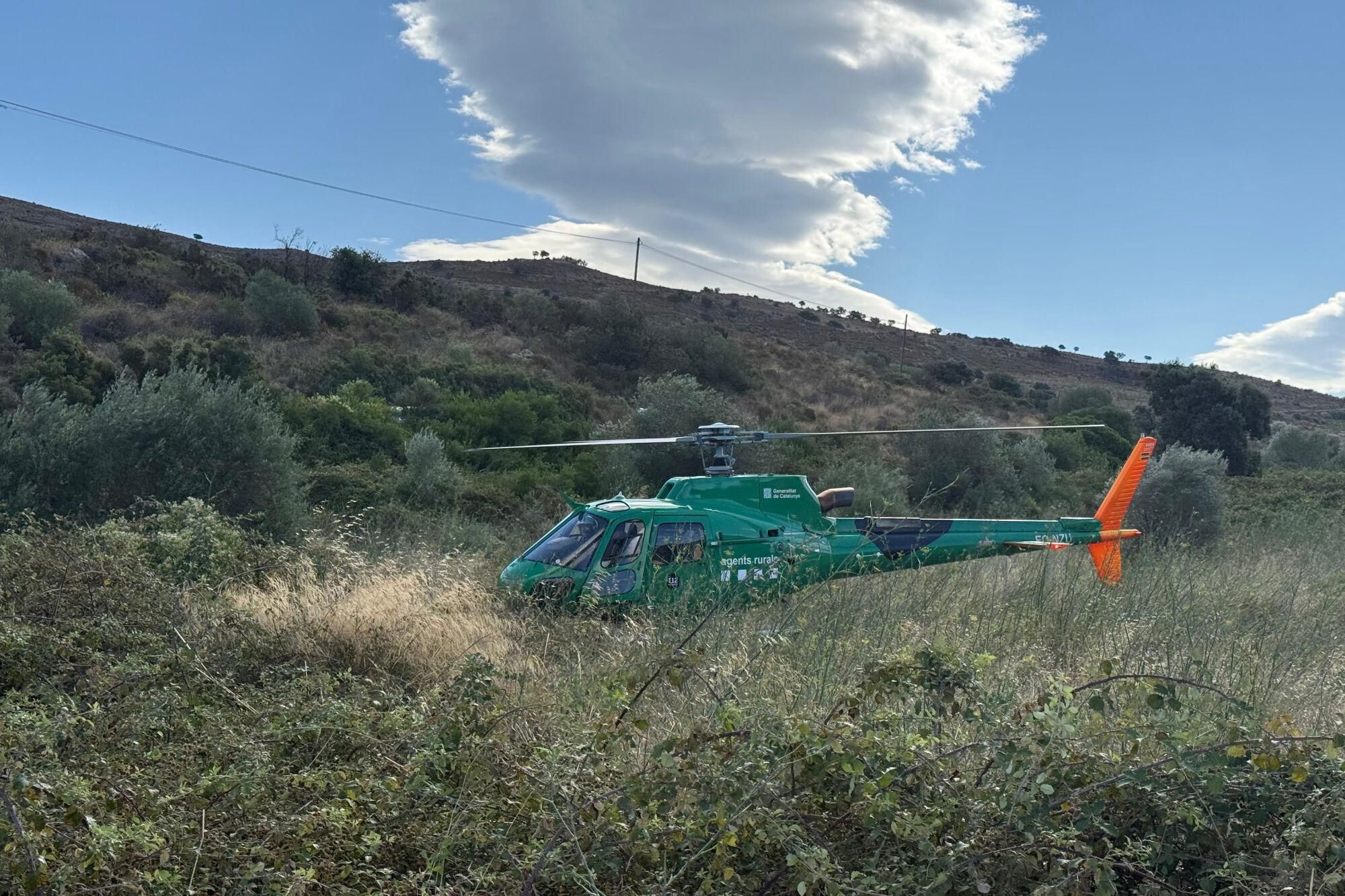 L'helicòpter dels Agents Rurals al Cap de Creus