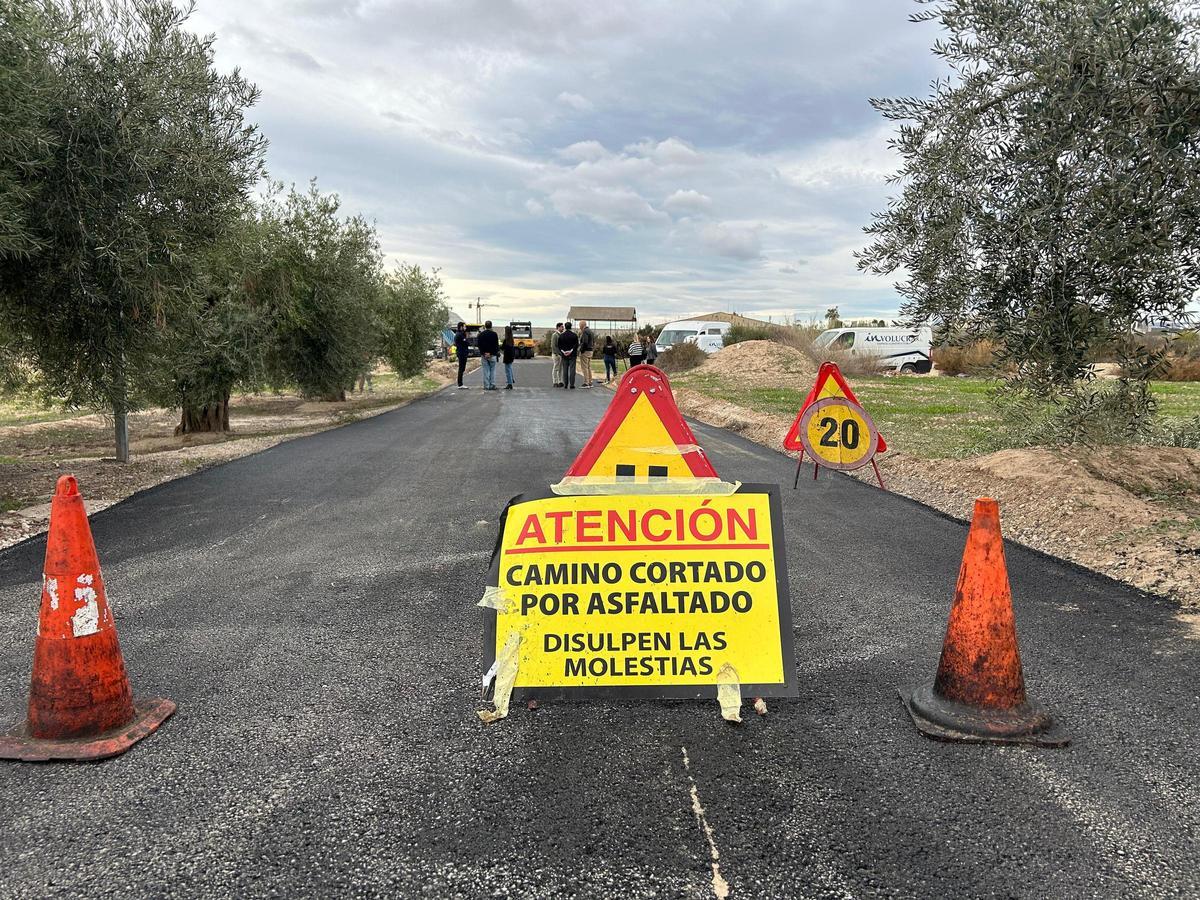 Trabajos en un camino este viernes