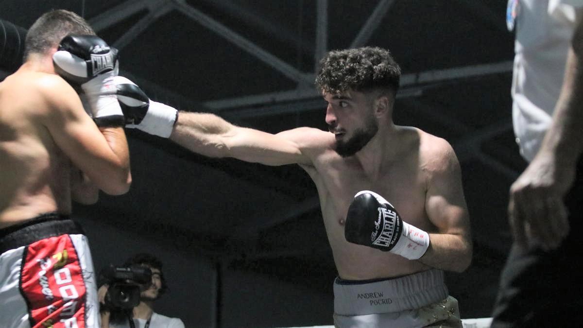 José Luis Navarro Jr., en su último combate en Córdoba ante Mathieu Gomes.