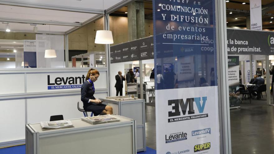 El stand de Levante-EMV, ayer en Forinvest.