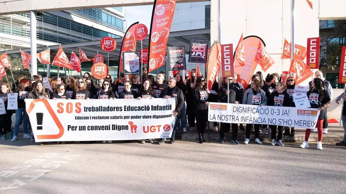 Trabajadoras de escuelas infantiles externalizadas de Palma denuncian "desigualdad laboral"