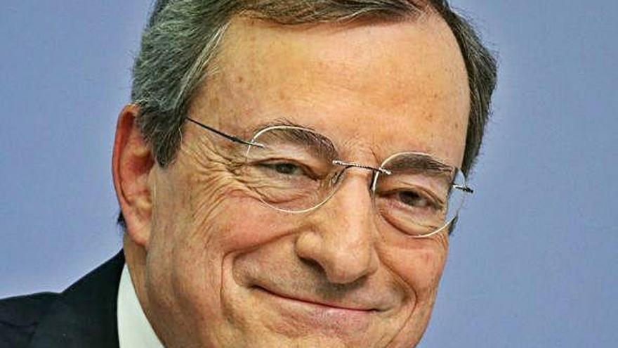 Mario Draghi, ayer, en su última comparecencia ante los medios como presidente del BCE.