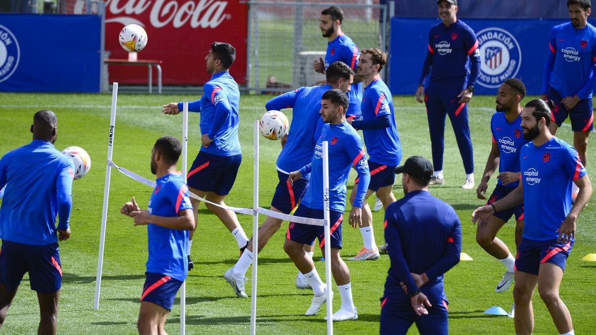 Un entrenamiento del Atlético de Madrid