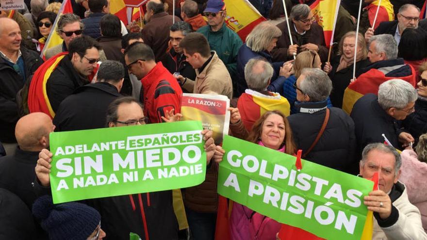 Imatge de la concentració a la Plaça Colom de Madrid.