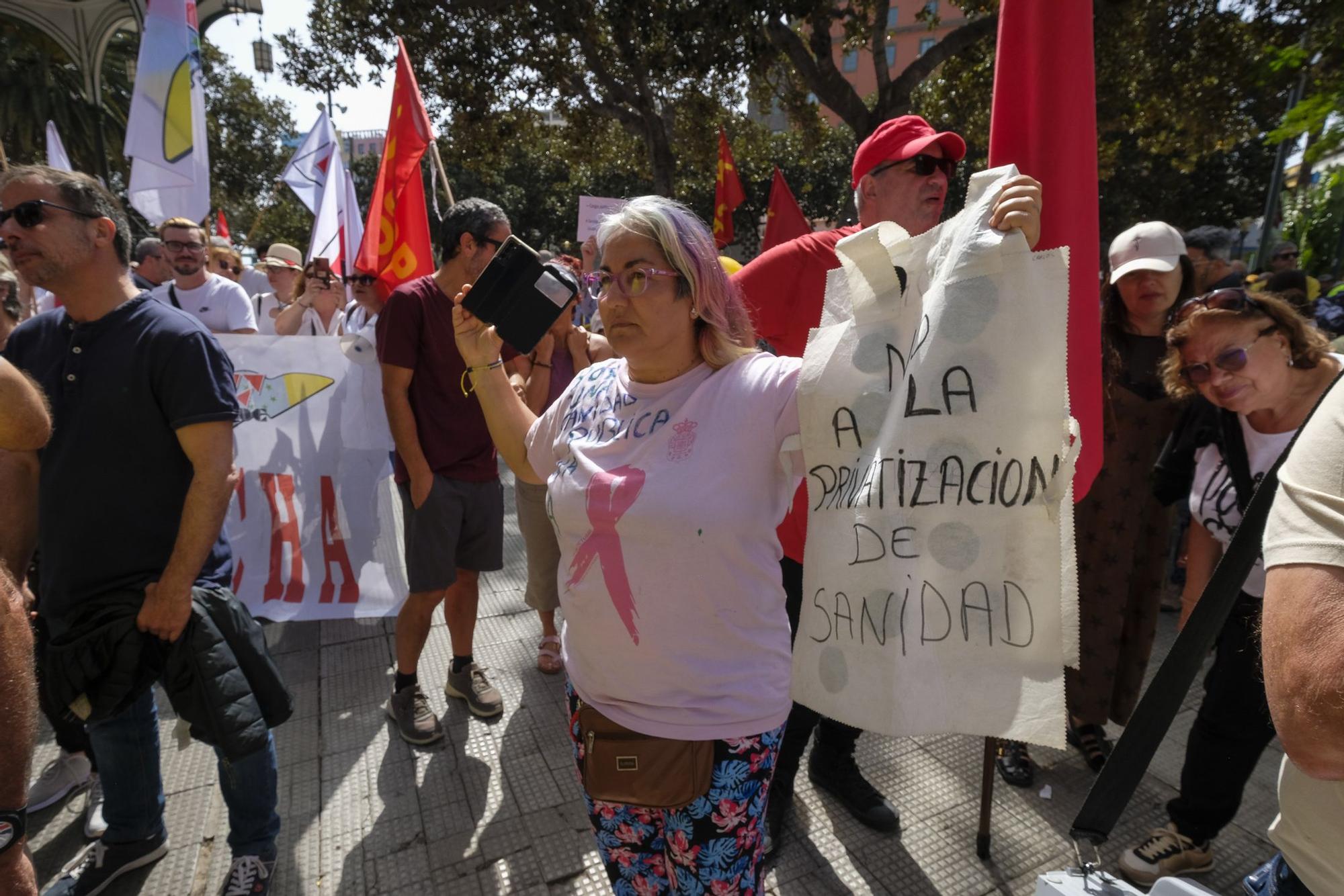 Manifestación en Gran Canaria en defensa de la sanidad pública