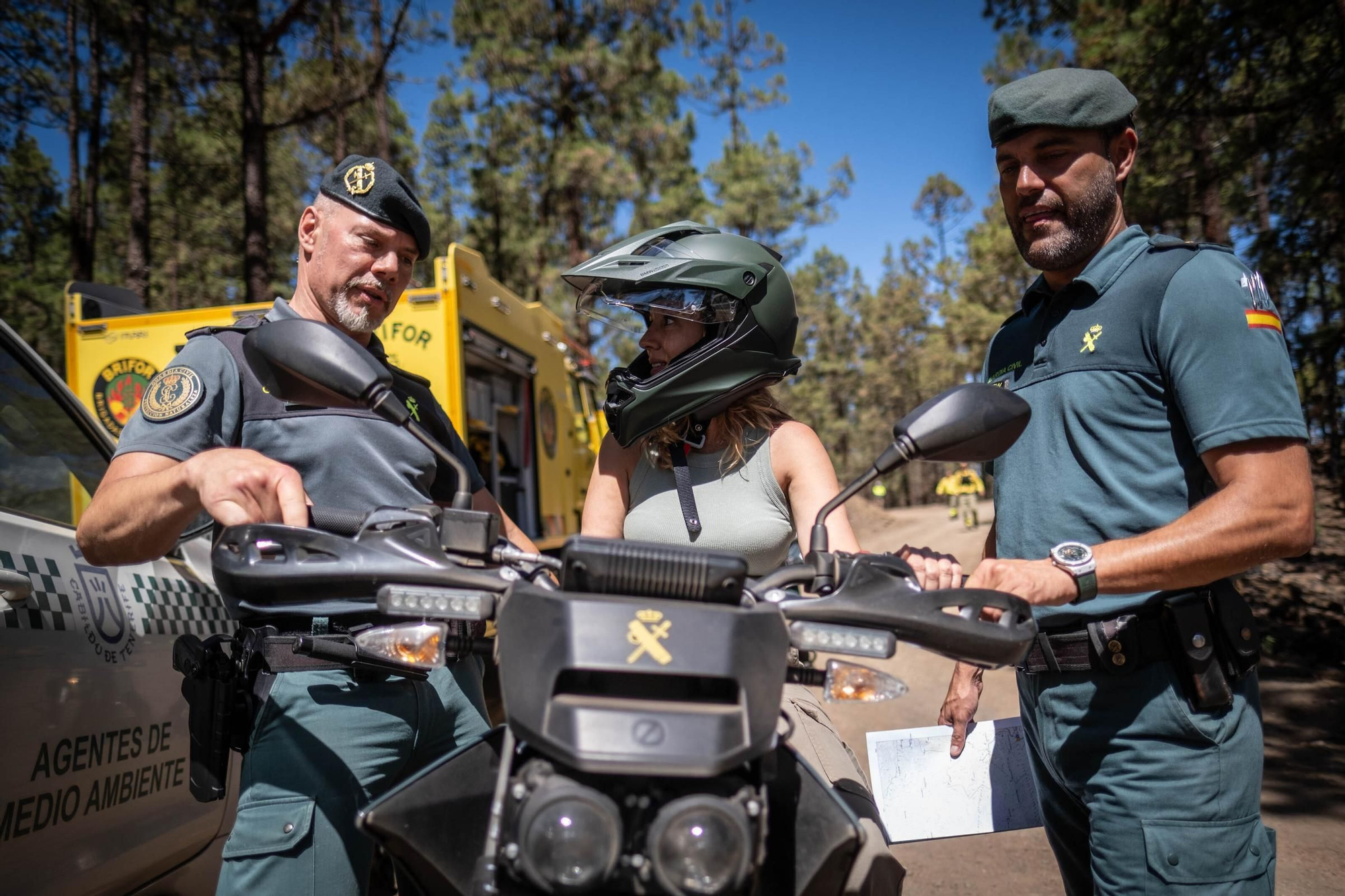 Reunión del Operativo de Incendios forestales en Montaña Bermeja, en Tenerife. 