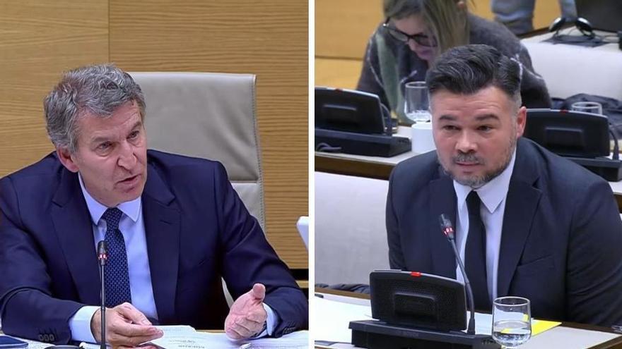 Rufián y Feijóo se enzarzan con la dana y Adamuz: "Uno estaba a la media hora dando explicaciones en la televisión y el otro estaba de copas en un reservado"