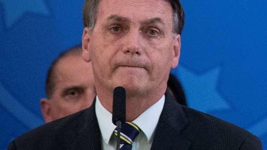 El presidente de Brasil, Jair Bolsonaro, ayer.