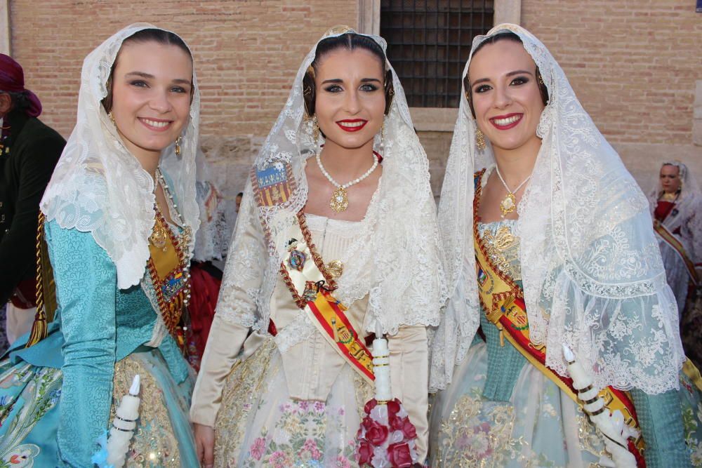 Falleras mayores 2019 en la Procesión de la Virgen