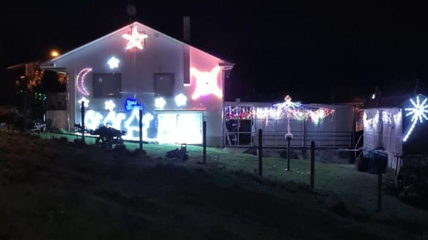 Casa iluminada de Bertón, el impulsor de esta tradición.