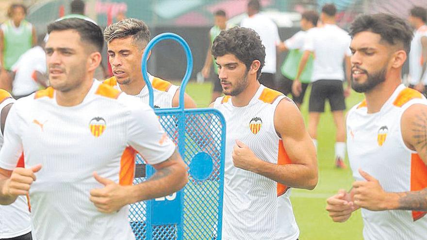 Entrenamiento del Valencia.