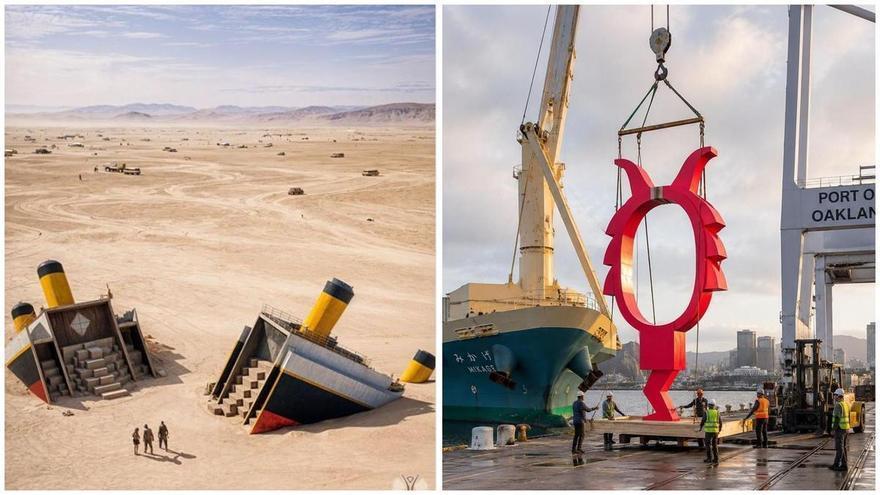 Un titanic hundido y un correfoc: El diseño valenciano incendia el festival Burning Man de Nevada