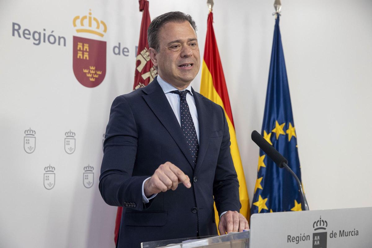 El portavoz del Gobierno regional y consejero de Presidencia, Marcos Ortuño.